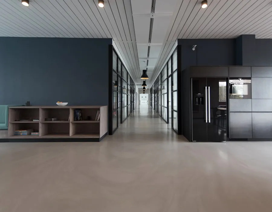 Sala de reuniones premium con mesa de madera